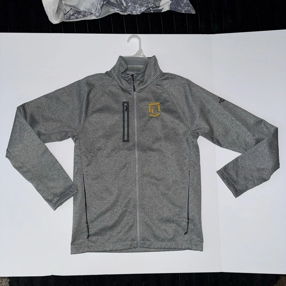 Men's Small The North Face Gray Full Zip Polyester Activewear Jacket